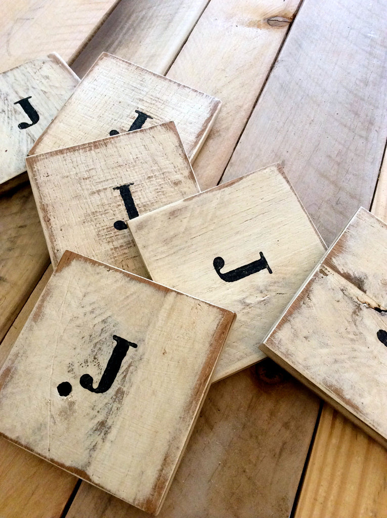 monogrammed cardboard coasters