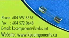1.6A GMA Fuse Fast Blow F Type - Conquer - Fuses - KP Components Inc