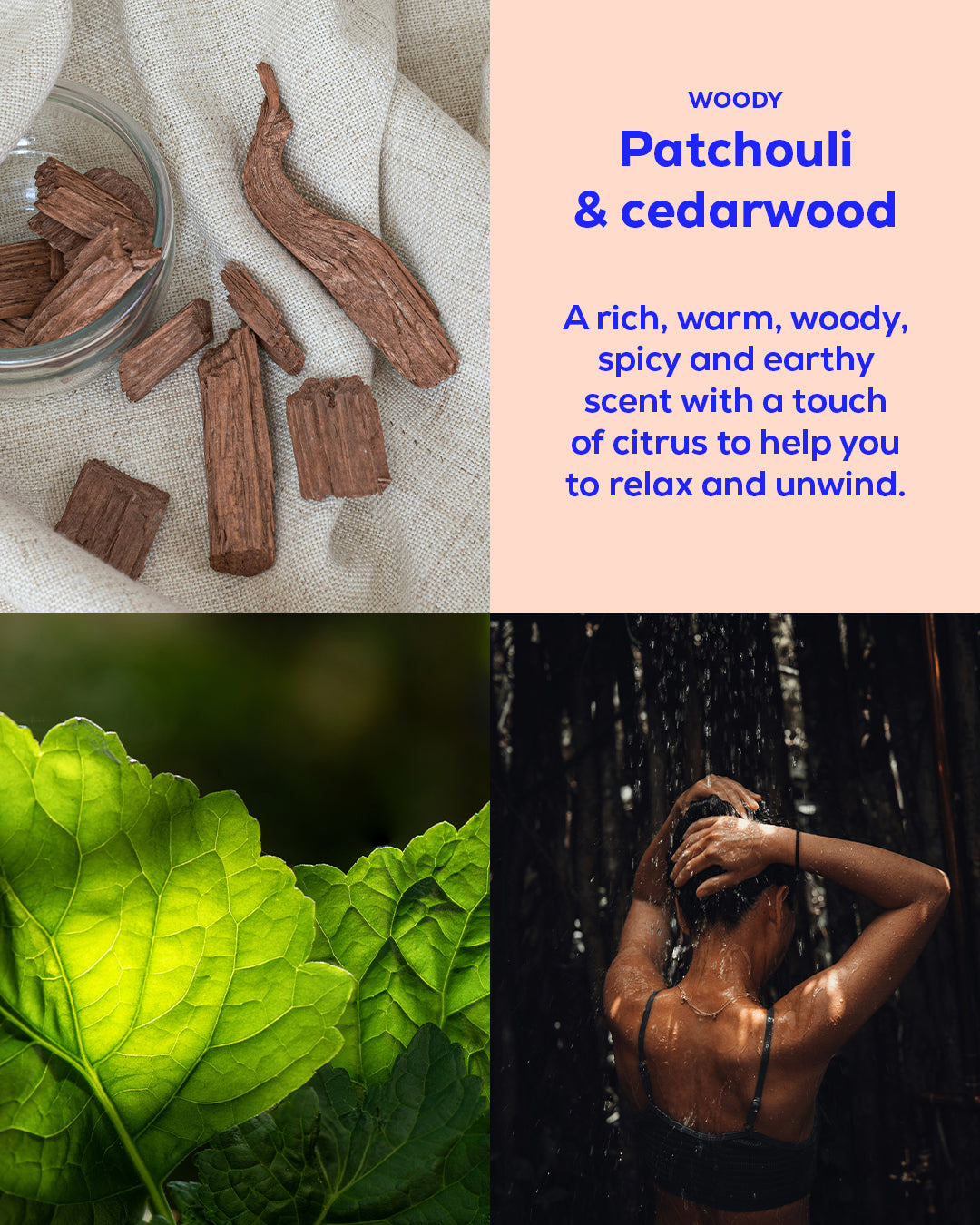 Patchouli and cedarwood