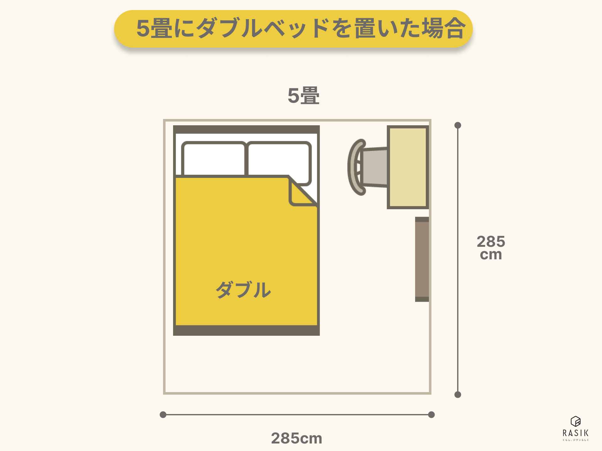 狭い部屋でも設置しやすい例