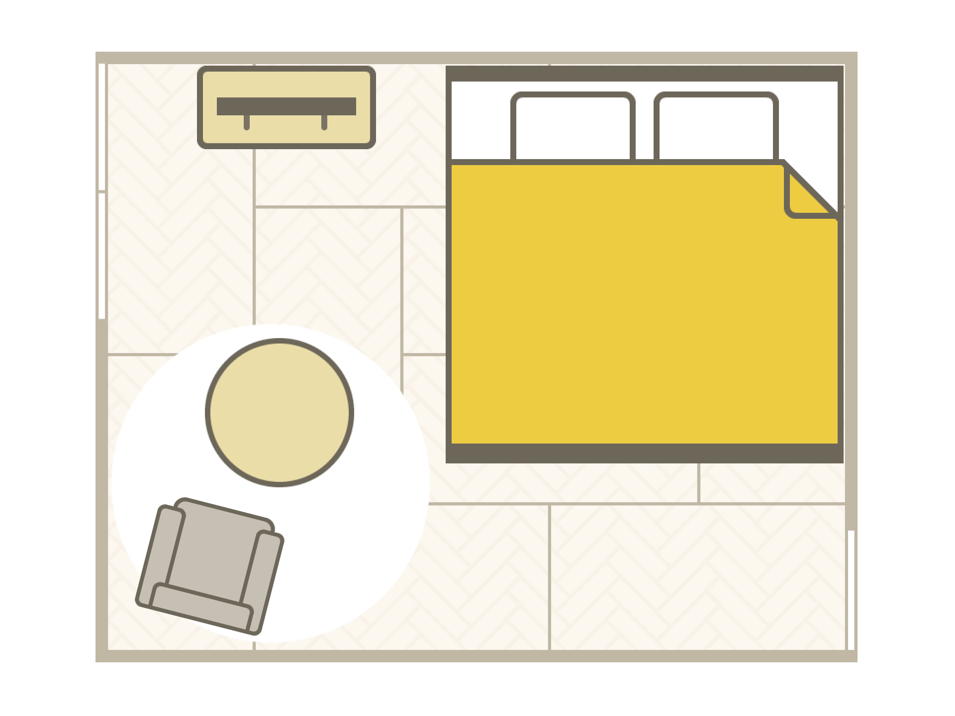 10畳の寝室のレイアウト例