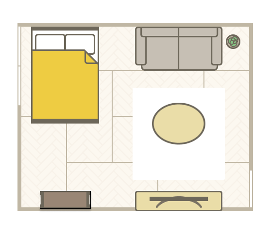10畳の夫婦の寝室のイメージ