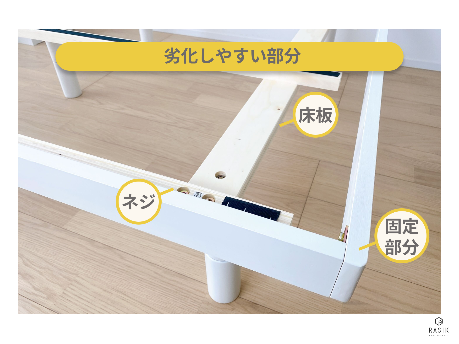 家具の分解時に確認する部分