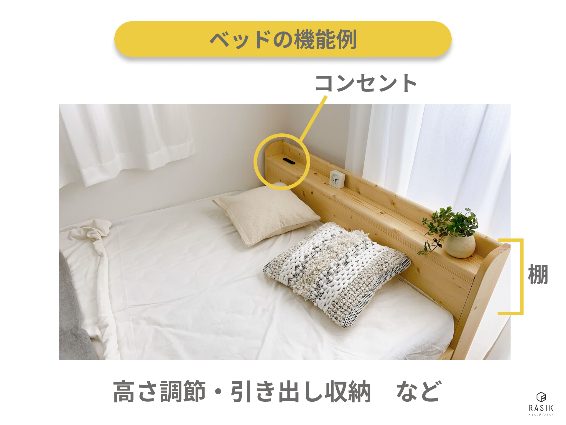 ベッドの機能例