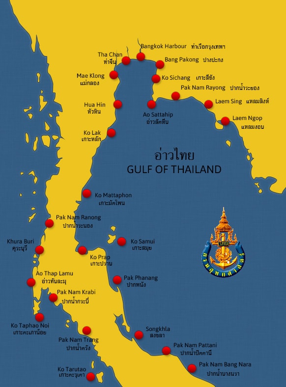 Thailand Map tide table