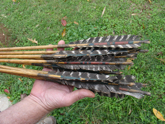 Native American Plains Style Arrow -Barred Turkey Feathers- GoKnapping ...