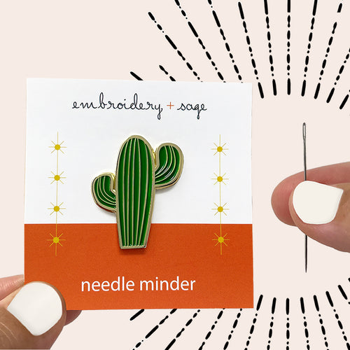 DPXWCCH 2 Pieces Magnetic Cactus Needle Minder for Cross Stitch Embroidery,  Cute Cactus Plant Needle Nanny, Needlework Accessories