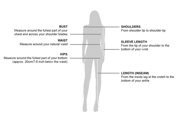 How to measure your size for clothing - women