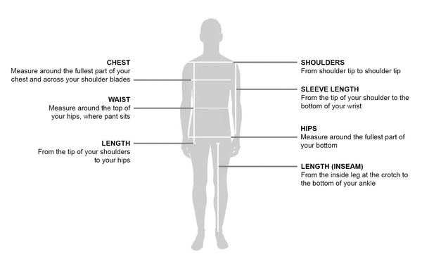 How to measure your size for clothing - men