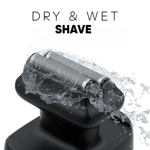 skull shaver pro shaver can shave wet or dry in the shower or on the go