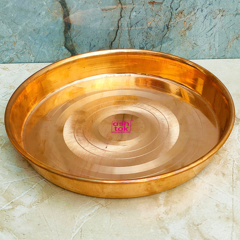 Buy Pure Copper Plate, Copper Thali, Parat Online