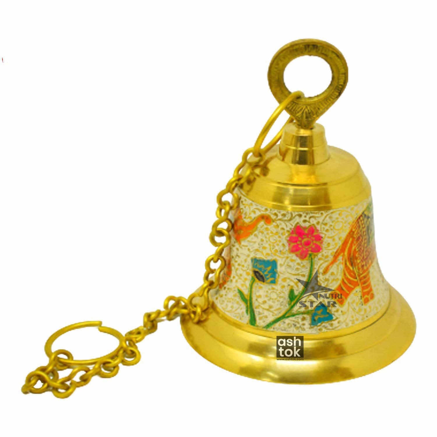 Brass Temple Pooja Bell  Brass Bells for Pooja Mandir – Ashtok