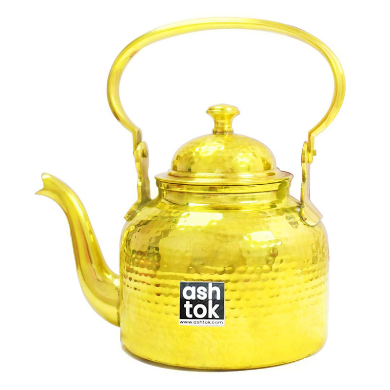 Brass Tea Kettle Pot, Brass Kettle Serving Pot, BraTea Pot, Hotelware –  Ashtok