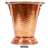 Copper Stainless Steel Hammered Serving Bucket