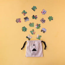 Load image into Gallery viewer, Londji WILD MUSIC Reversible Jigsaw Puzzle | Perfect Jigsaw Puzzle for Kids 3 Years and Older | Front View –Bag with Puzzle Pieces | BeoVERDE.ie