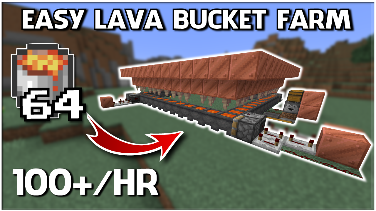 Minecraft LAVA Bucket Farm 1.17+ Tutorial Easy Infinite Lava