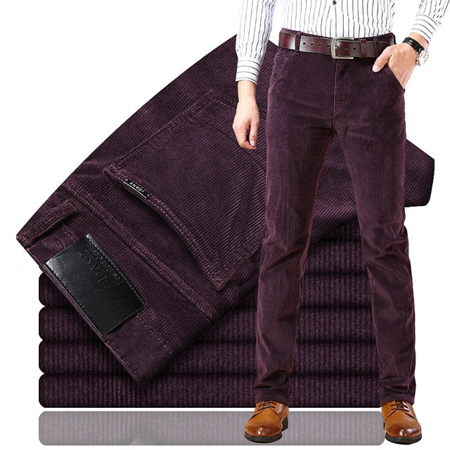 new Corduroy men's casual pants 2019 classic middle-aged business