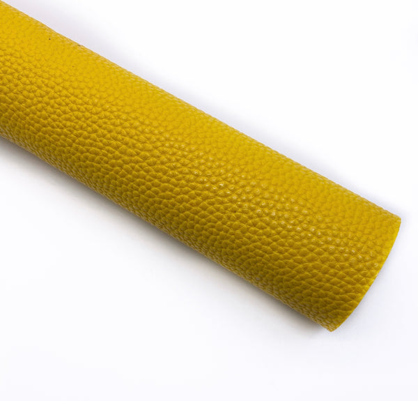 Mustard Litchi Faux Leather Roll