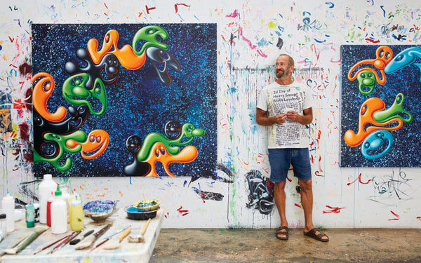 Kenny Scharf dans son atelier
