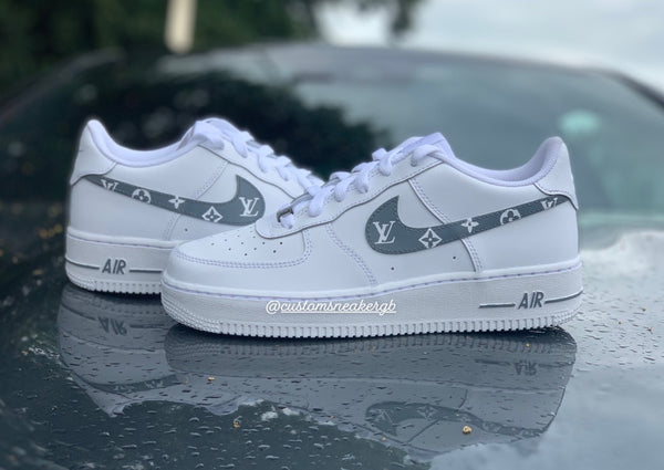 air force 1 white grey tick