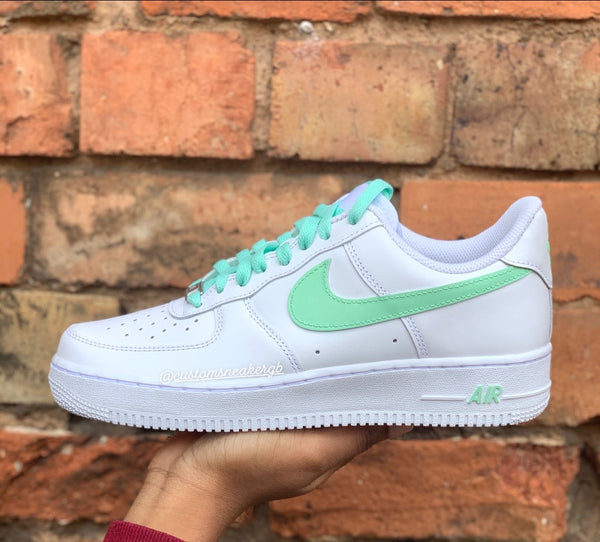 mint green nike air force