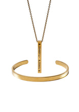 Load image into Gallery viewer, Arabica Pendant &amp; Gold Caña Bangle