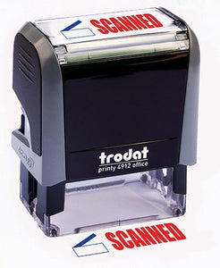 Trodat Printy 65% Recycled 4912 Self-Inking Message Stamp, Scanned