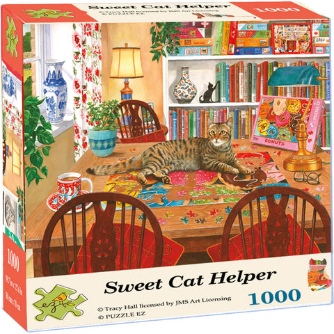 Bits and Pieces - 280 Piece Jigsaw Puzzle for Adults - 18 x 24 - Cat Shelf - Large Piece Cute Clever & Tricky Unique Jigsaw Puzzle by Randal SPANG