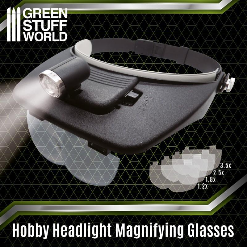 magnifying headgear with light