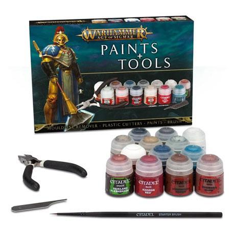 warhammer age of sigmar paints & tools set