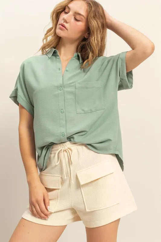 HYFVE Button Down Short Sleeve Shirt