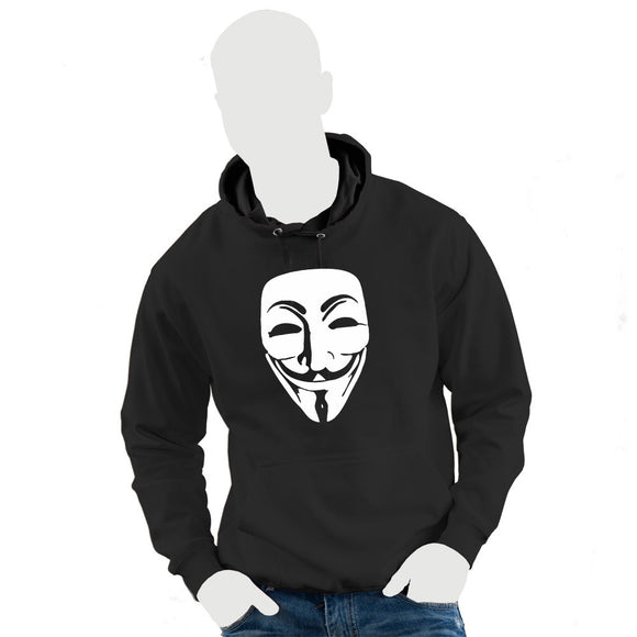 Anonymous V for Vendetta Guy Fawkes Adult Black Hoodie – Doodleman.co.uk