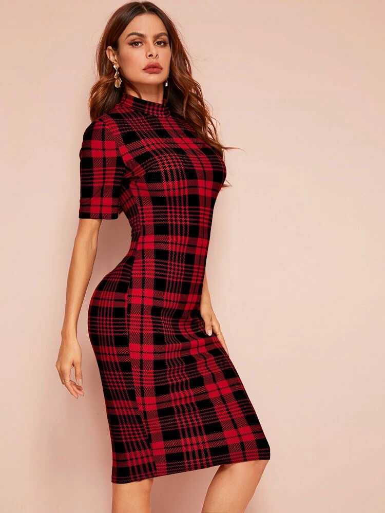 tartan bodycon