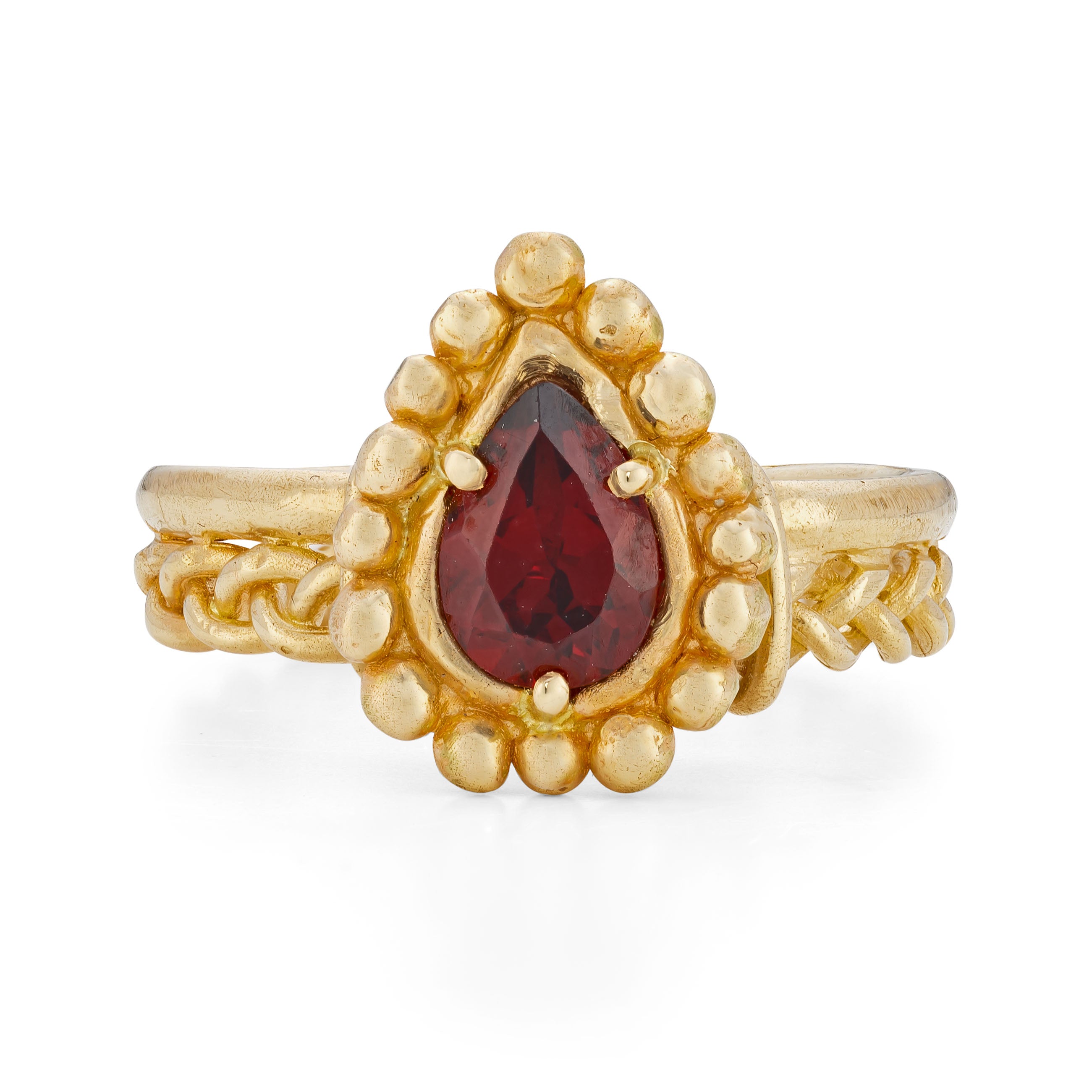 Image of Venus Ring in Garnet - Solid Gold