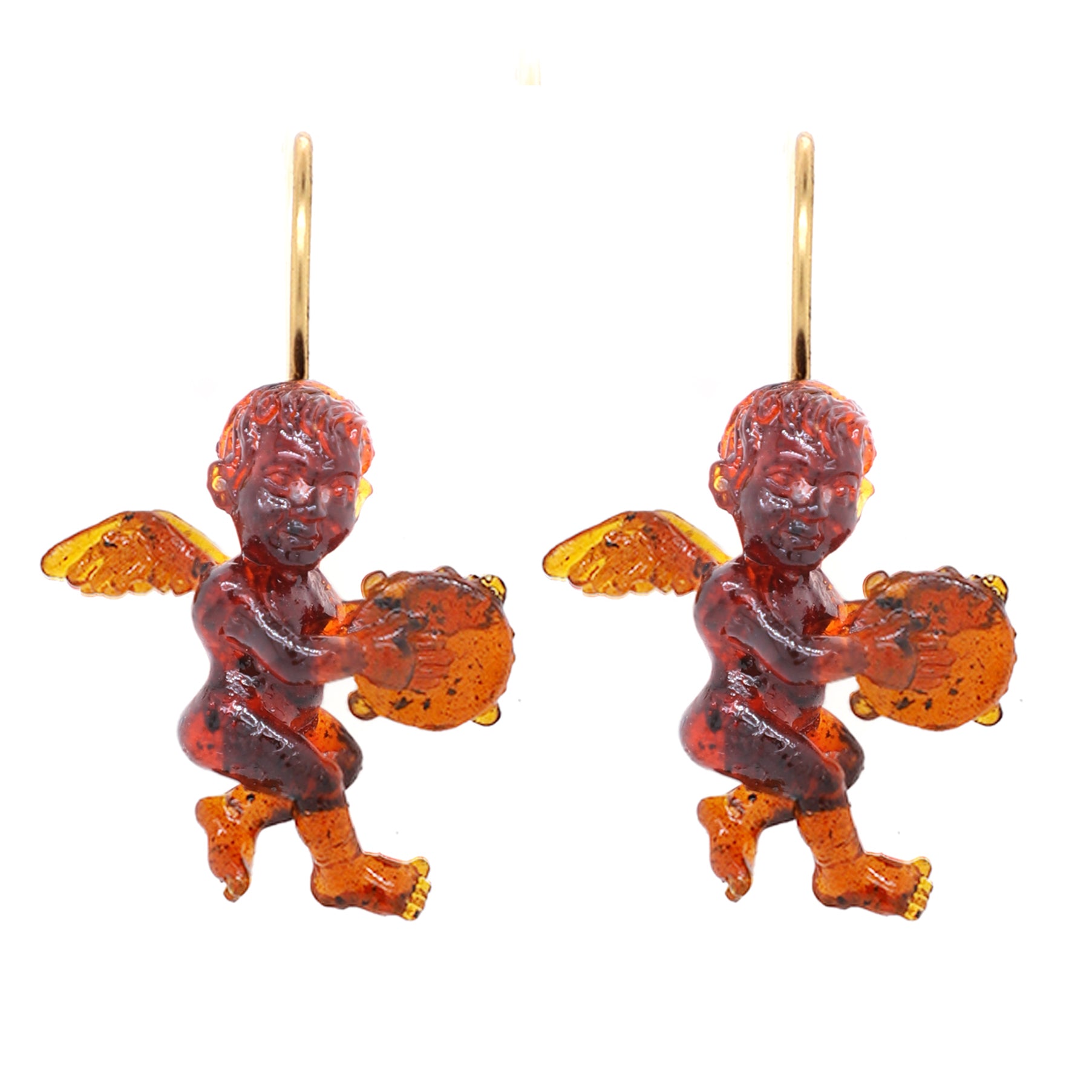 Image of Amorini Earrings in Resin - 18K Gold Plated