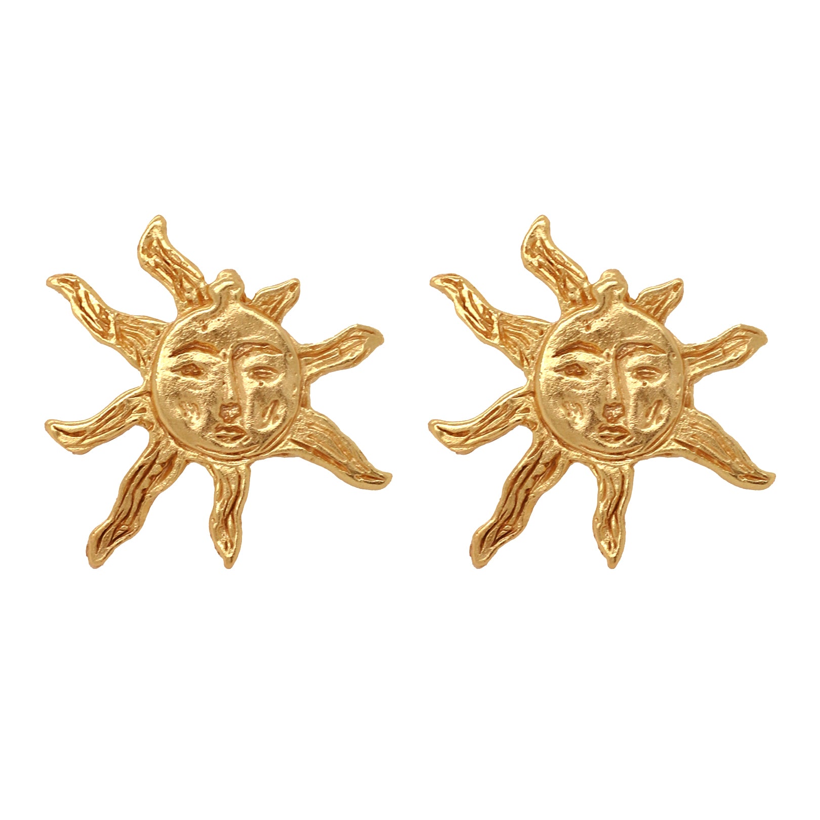 Image of Mini Apollo Sun Earrings - 18K Gold Plated