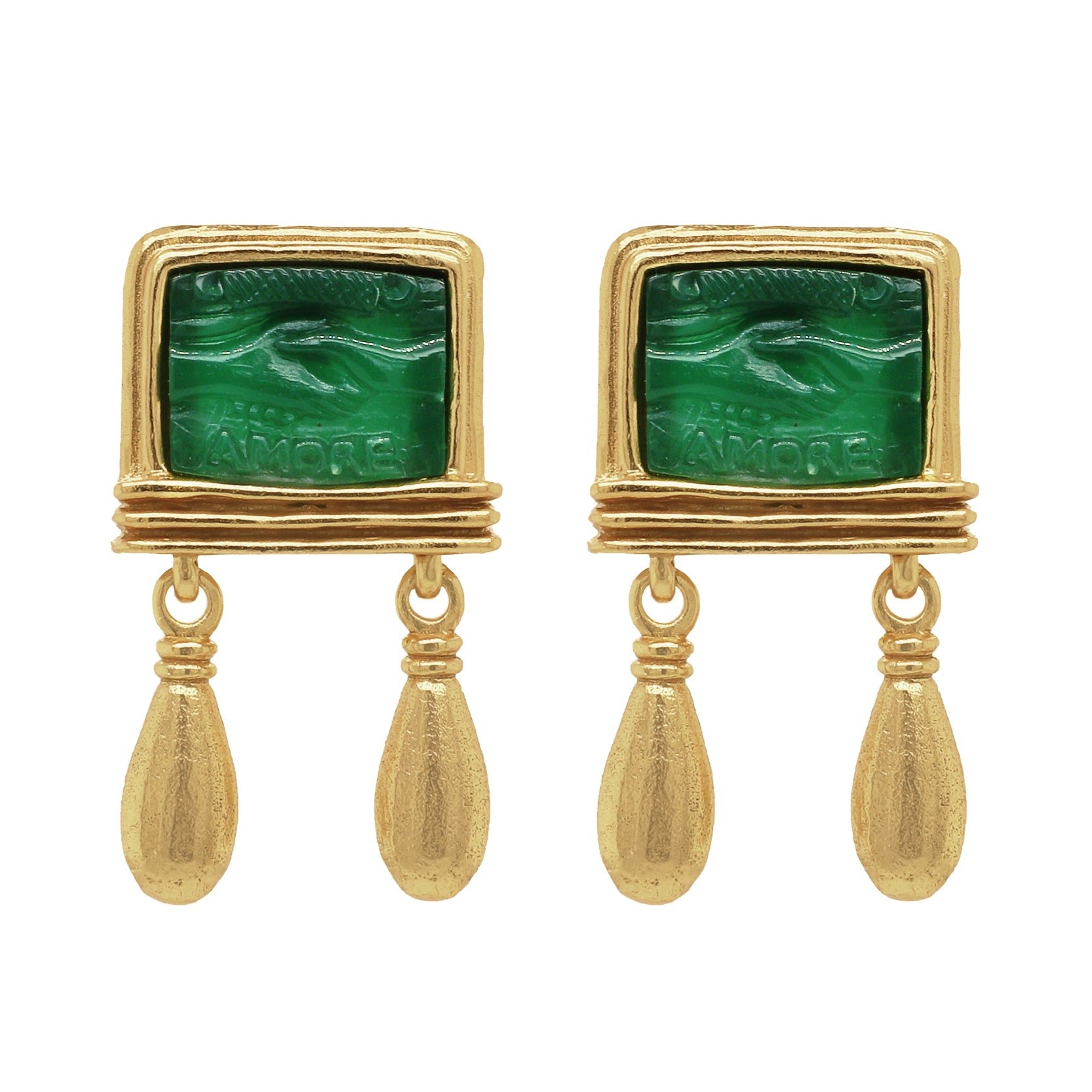 Image of Donna Bianca Earrings in Resin - 18K Gold Plated