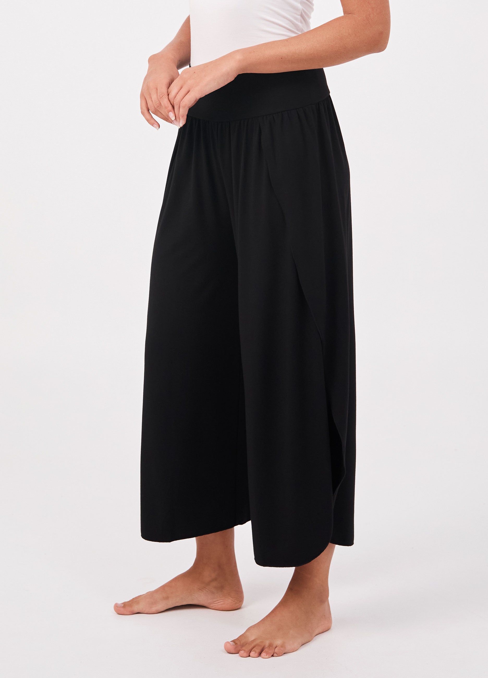 Modal Fluted Pant - Black