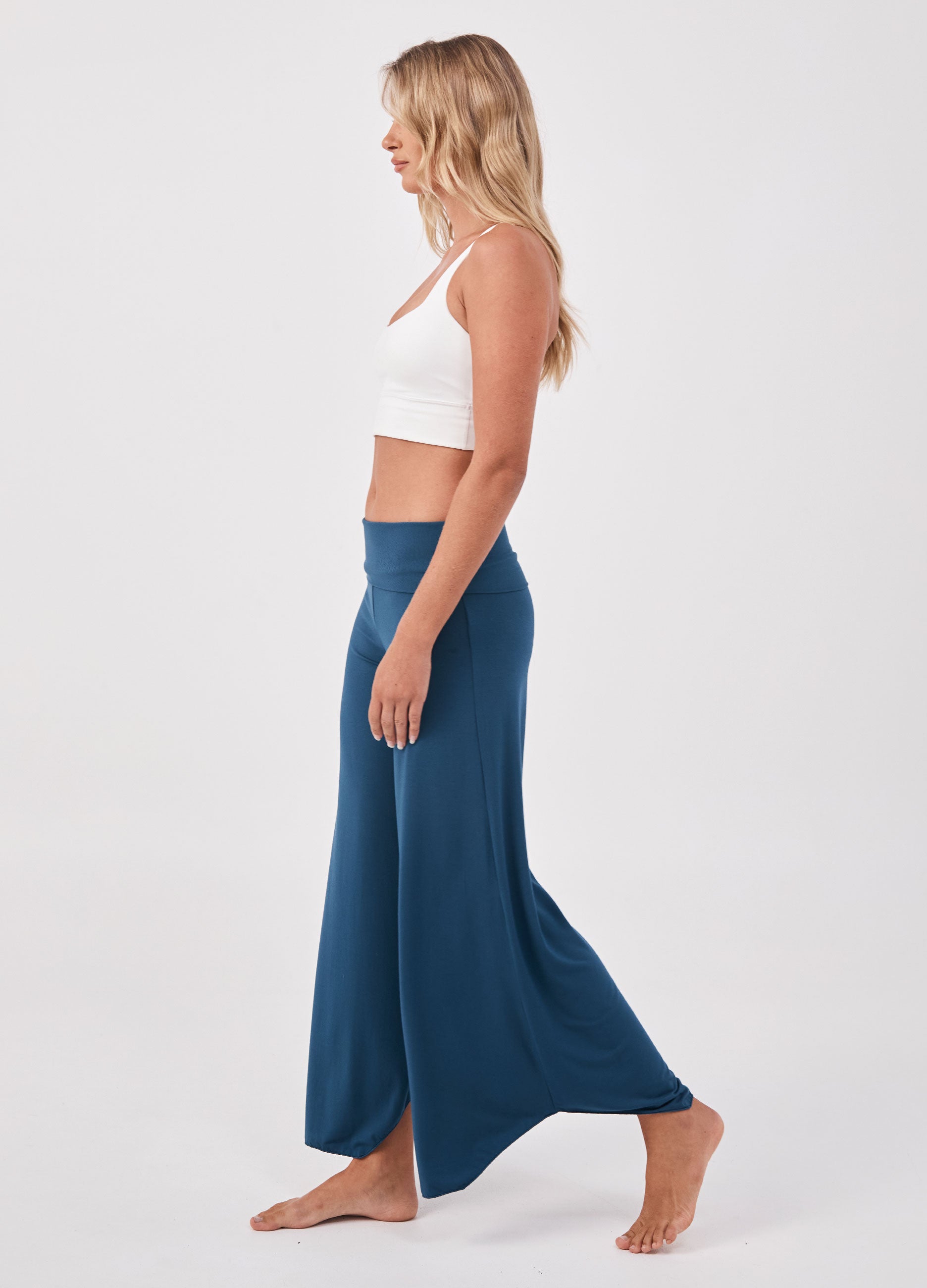 Modal Tulip Flare Pant - Teal