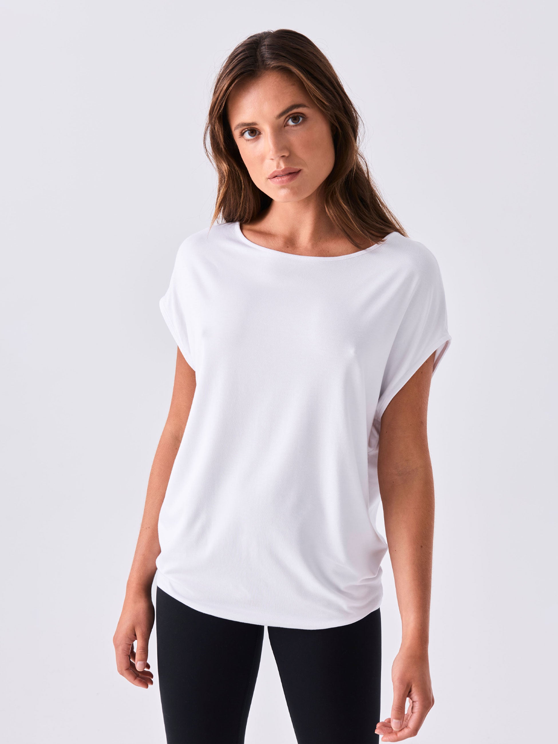 Modal Luxe Layer Tee - White