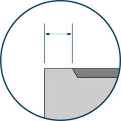 Sketch of part showing shoulders