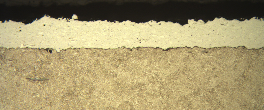 Layers of Coating as seen in microstructure evaluation