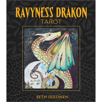 TarotMerchant-Ravyness Drakon Tarot Kit - Deck & Book Red Feather