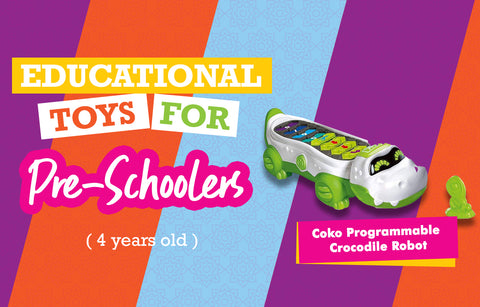 Educational Toys for Four Year Olds - Coko Programmable Crocodile Robot