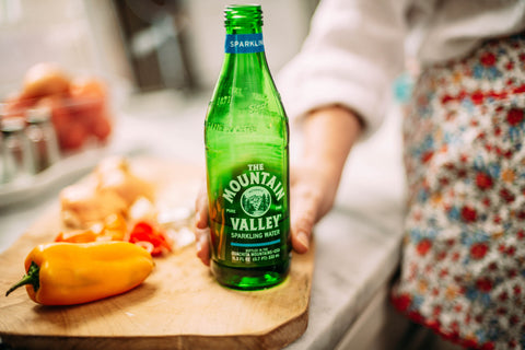 Sparkling water in the kitchen