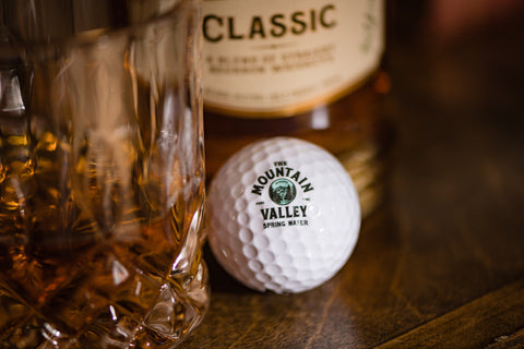 Mountain Valley Spring Water branded golf ball