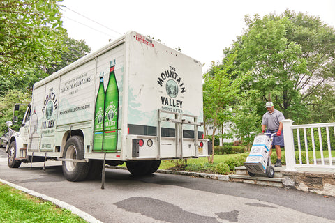 Mountain Valley Spring Water delivery truck