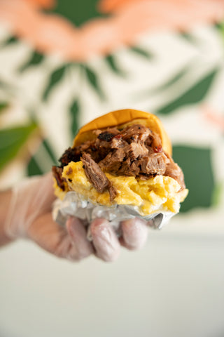 Brisket Egg & Cheese sandwich