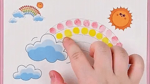 modèle de peinture main enfant