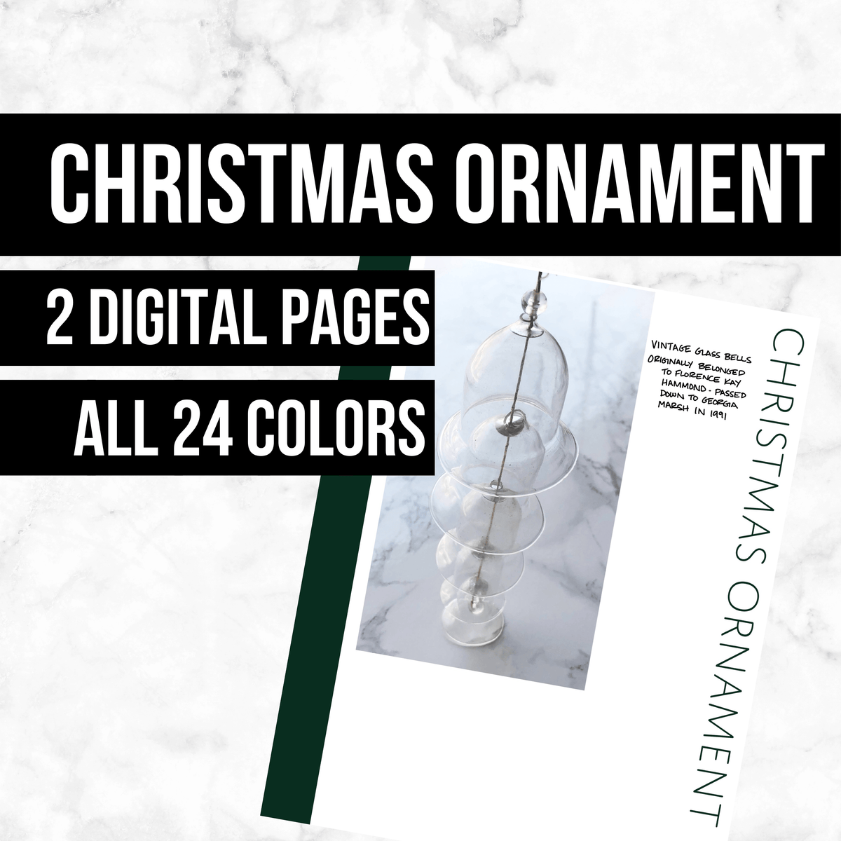 Christmas Ornament: Printable Genealogy Page (Digital Download)